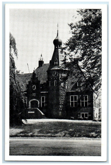 1950 Front View of Building Municipality Woudenberg Netherlands Vintage Postcard