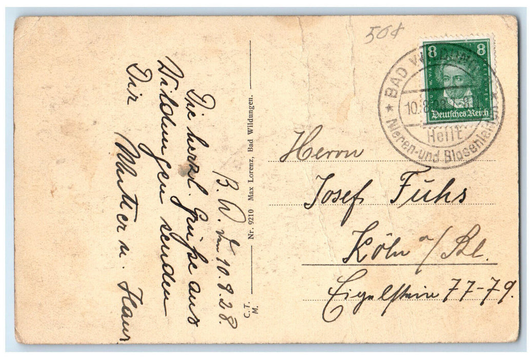 c1920's This is How the Wildunger Georg Victorquelle Works Germany Postcard