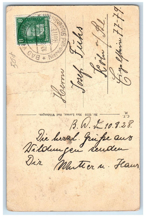 c1920's This is How the Wildunger Georg Victorquelle Works Germany Postcard