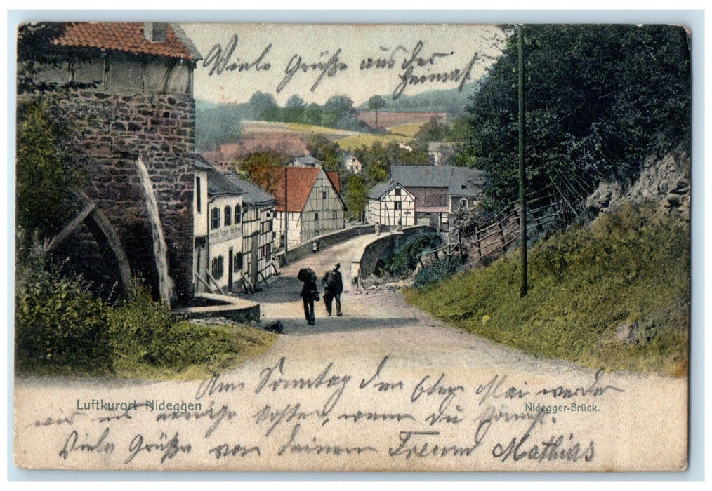 1906 Luftkurort Nideggen Nideggen Bridge Germany Posted Antique Postcard
