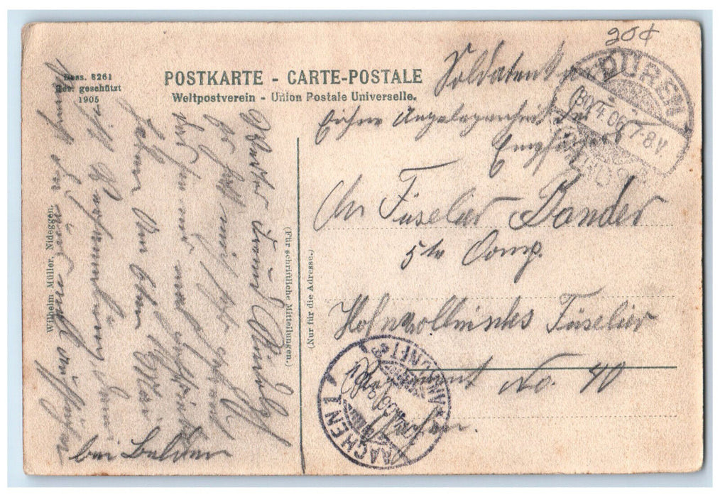 1906 Luftkurort Nideggen Nideggen Bridge Germany Posted Antique Postcard