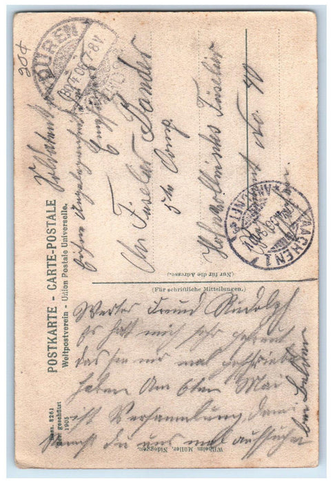 1906 Luftkurort Nideggen Nideggen Bridge Germany Posted Antique Postcard