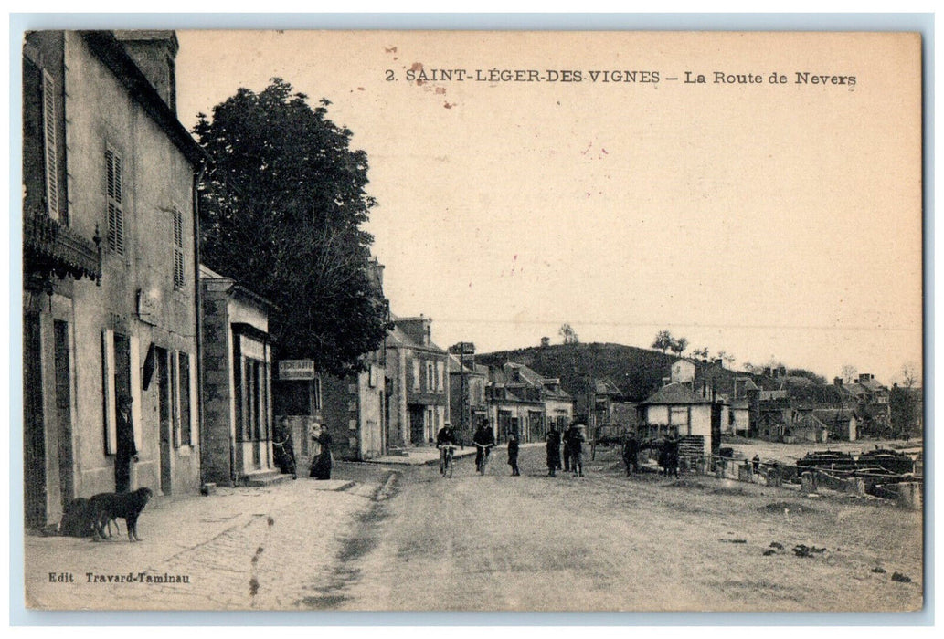 1918 The Road From Nevers Saint-Leger-Des-Vignes France Posted Postcard