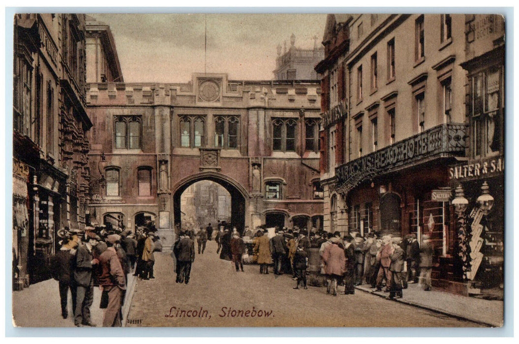 c1910 Stonebow Lincoln Lincolnshire England Frith's Series Antique Postcard