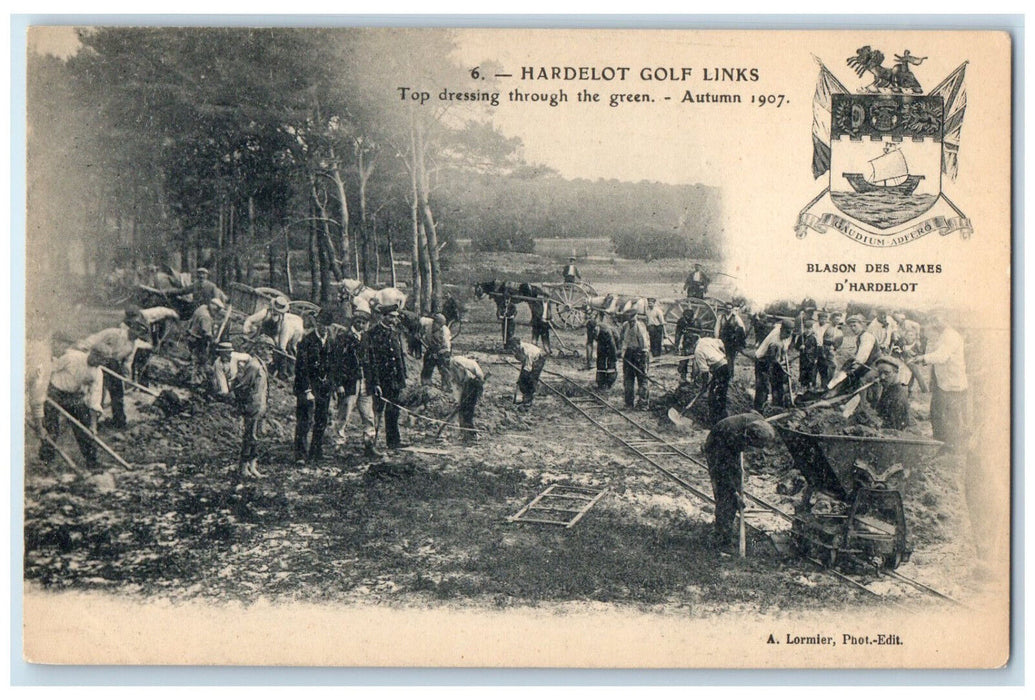 1907 Dressing Through The Green Hardelot Golf Links France Postcard