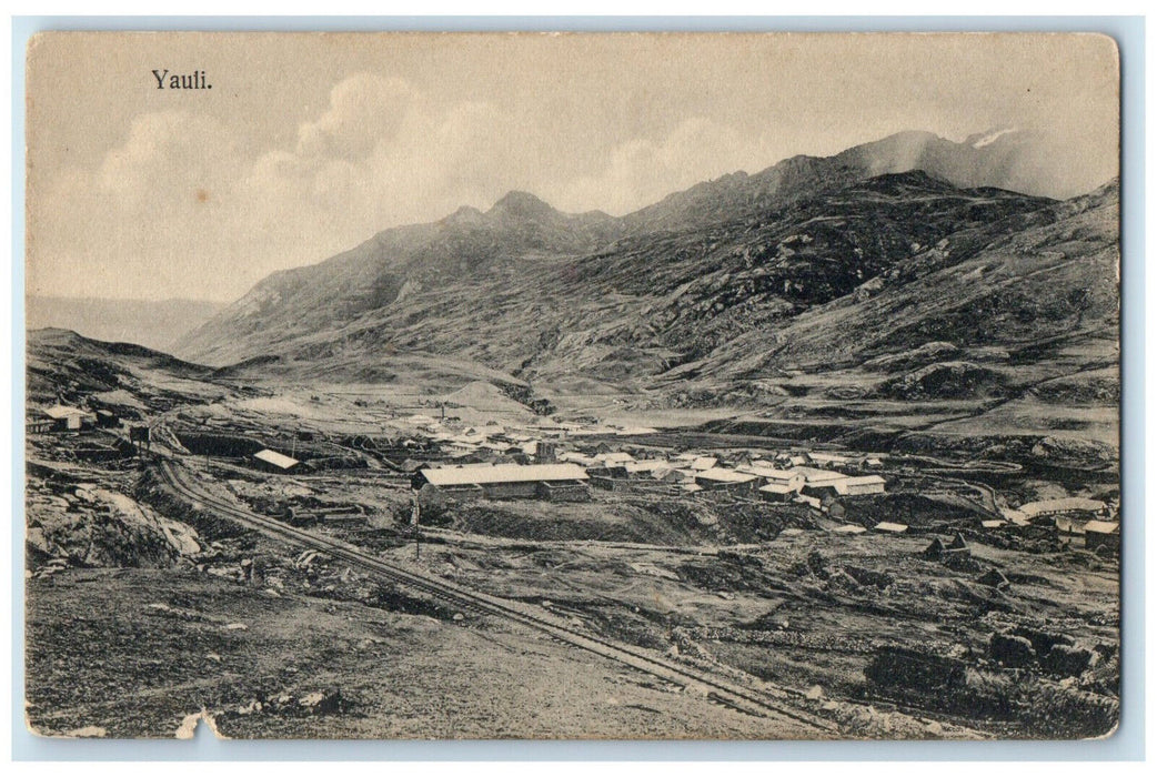 c1910 Scene of Mountains Houses Buildings Yauli Peru Unposted Postcard