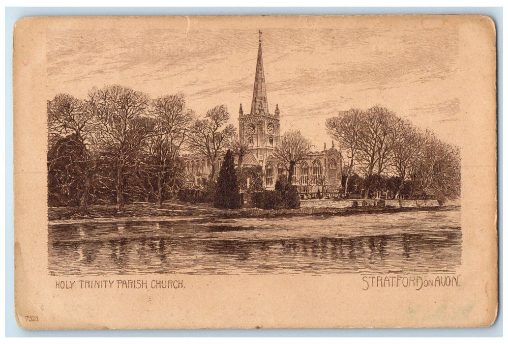 c1905 Holy Trinity Parish Church Stratford on Avon England Unposted Postcard