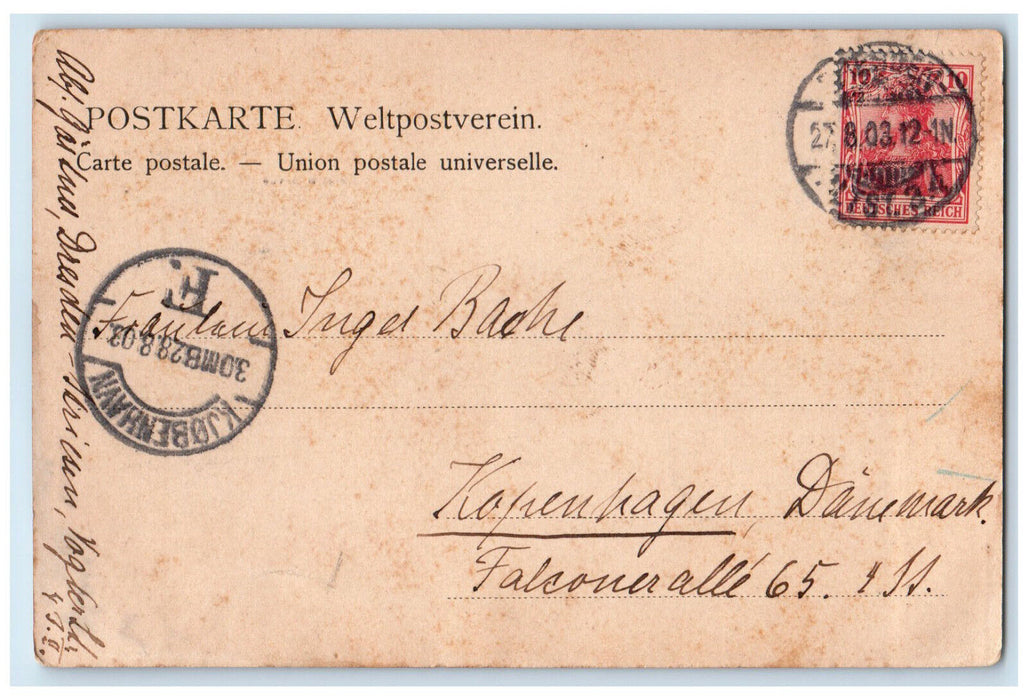1903 King's Court Opera Konig Johann Monument Dresden Germany Postcard