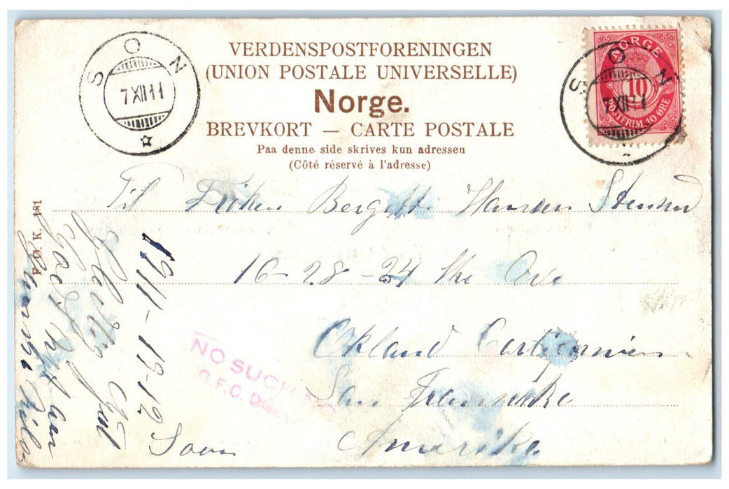 1911 Huitfeldt-Gaarden Spinderi-Gaarden From the Old Soon Norway Postcard