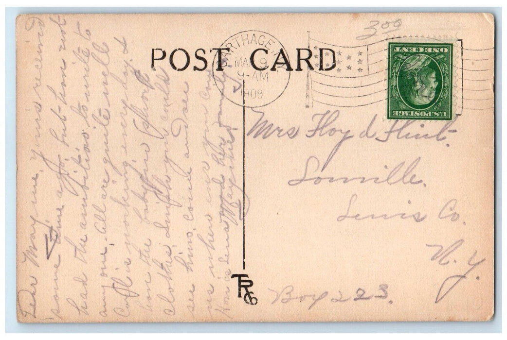 1909 Little Girls Undressed Chilly Cupids Barebutt Carthage New York NY Postcard