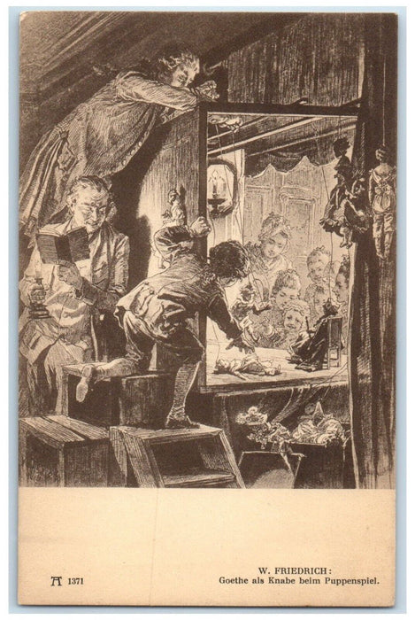 c1910's Goethe Puppet Shows Germany W. Friedrich Unposted Antique Postcard