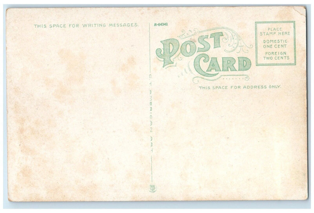 c1920 Boats Going Through C & N W R R Draw Bridge Clinton Iowa Unposted Postcard
