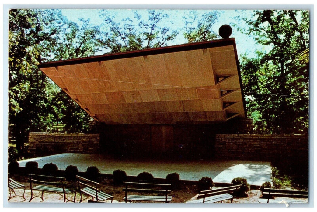 1972 Band Stand Stage Eagle Point Park Dubuque Iowa AI Vintage Antique Postcard