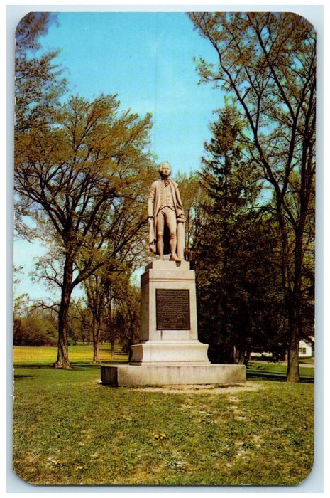 c1960 Statue Sir William Johnson Big Business Statue Johnstown New York Postcard