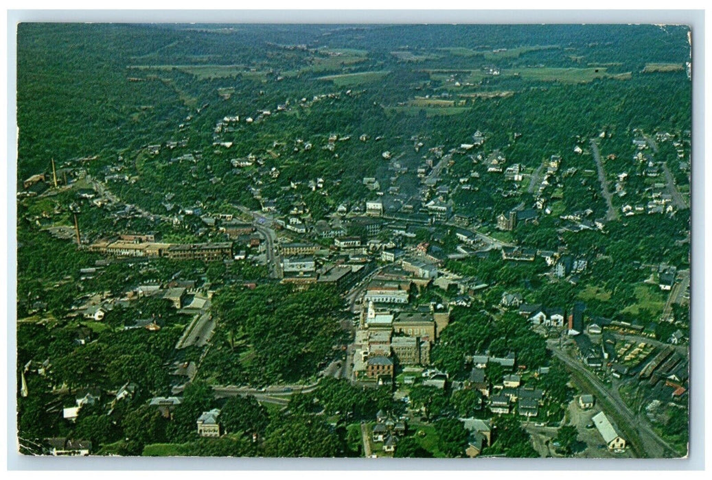 1972 Aerial View Of Lebanon New Hampshire Main Shopping De Land FL Postcard