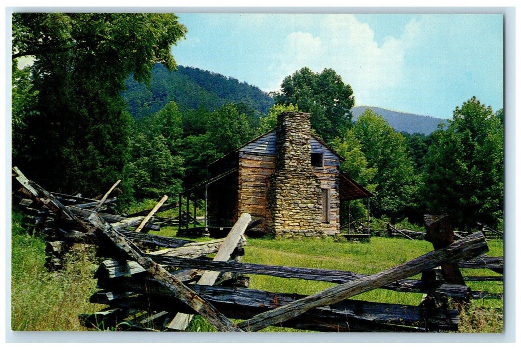 c1960 John Oliver Cabin Cades Cove Great Smoky Mountains National Park Postcard