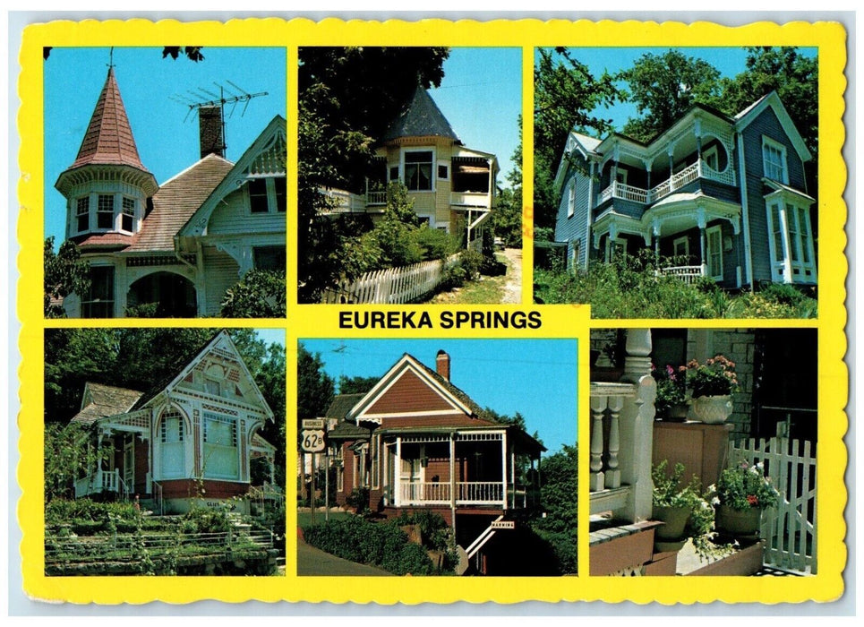 1982 Eureka Springs Arkansas Victorian House Harrison AR Multiview Postcard