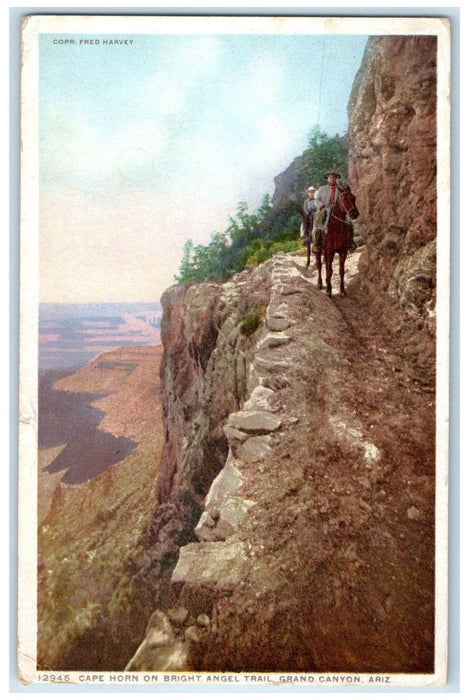 1914 The Various Rock Grand Canyon Fred Harvey Albuquerque NM RPO Postcard