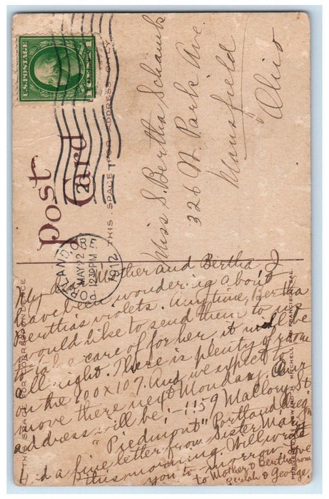 1912 Pheasants Birds Scene In Forest Portland Oregon OR Posted Antique Postcard