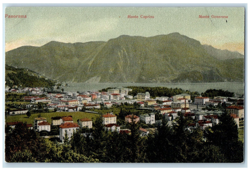 c1905 Panorama Monte Ceprino Monte Generoso Mountains Switzerland Postcard