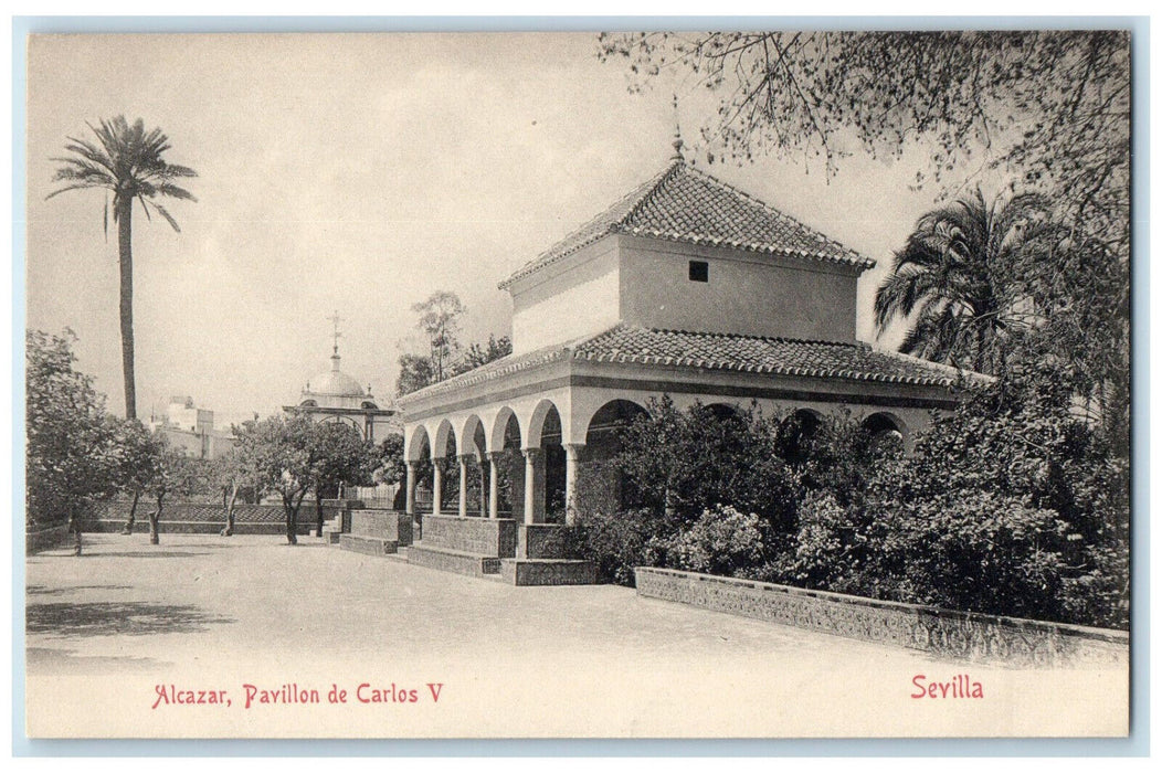 c1910 Alcaraz Pavillon De Carlos V Seville Spain Antique Unposted Postcard