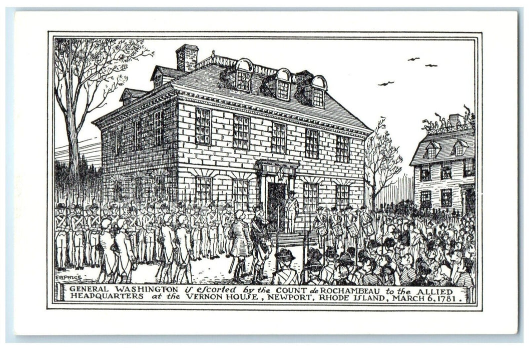 c1940 General Washington Headquarters Vernon House Newport Rhode Island Postcard