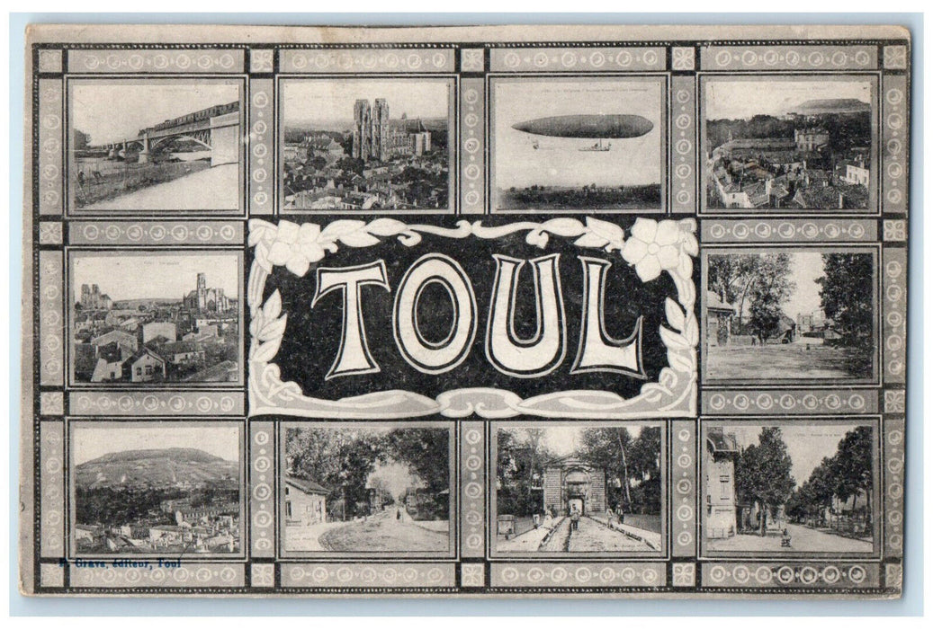 c1910 Toul Meurthe-et-Moselle France Multiview Antique Unposted Postcard