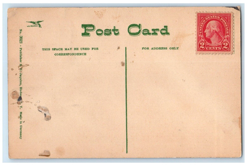 c1910 Bell Pond Livingston Manor Canoe Boat River Livingston New York Postcard