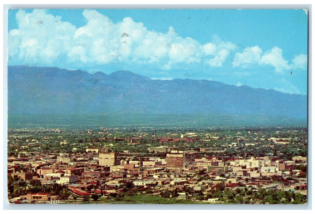 1956 Aerial View Of Tucson Seen From A Mountain Tucson Arizona AZ Postcard