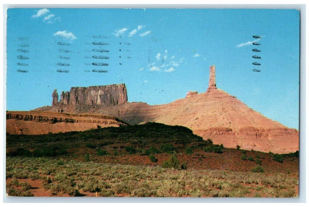 1959 Castle Tower In The Castle Valley Up Colorado River Moab Utah UT Postcard