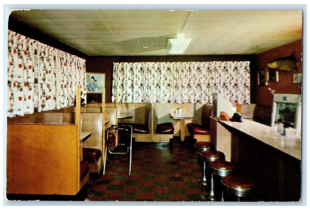 c1950's Stuckenberg Cafe And Gift Shop Interior Carlton Minnesota MN Postcard