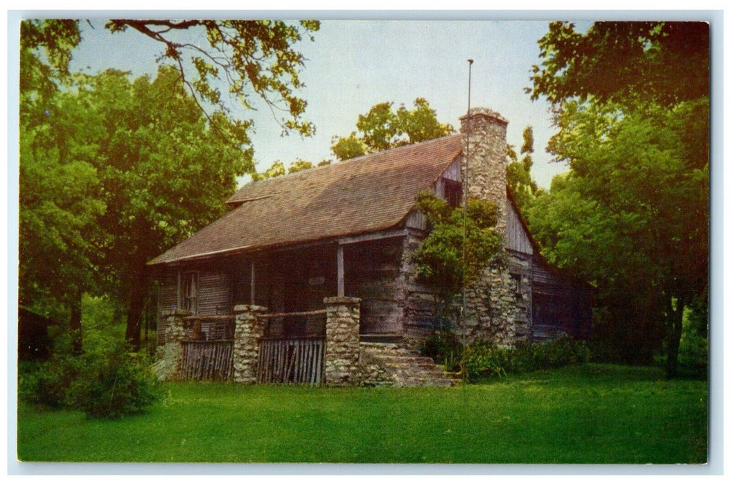 c1960 Old Matts Cabin Shepherd Hills Country Missouri Ozarks MO Vintage Postcard