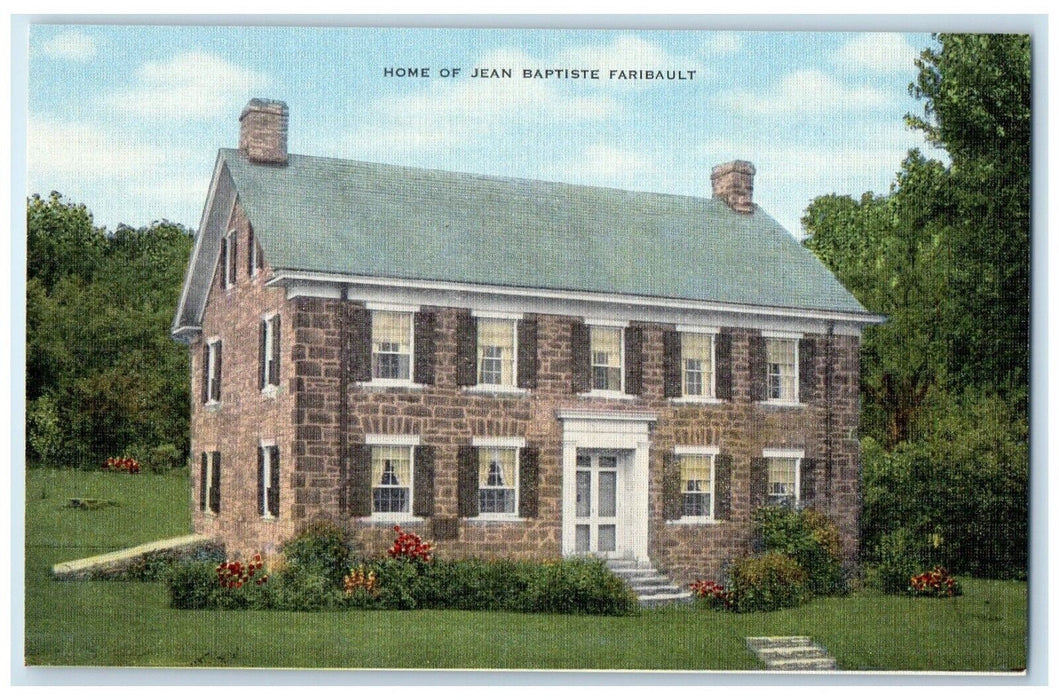 c1940 Home Jean Baptiste Faribault Canadian Museum Mendota Minnesota MN Postcard