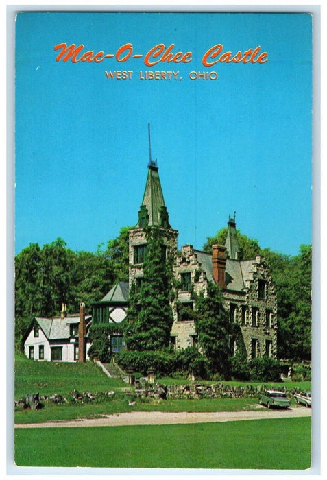 c1960's Mac O Chee Castle West Liberty Ohio OH, Cars Unposted Vintage Postcard