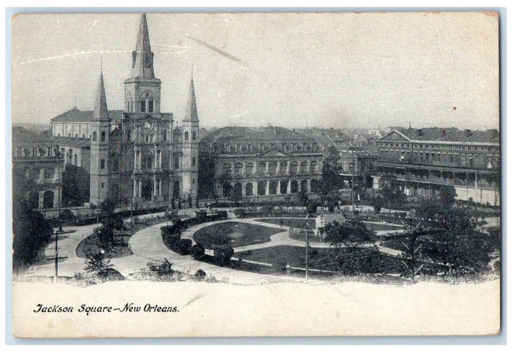 c1910 Birds Eye View Jackson Square New Orleans Louisiana LA Unposted Postcard