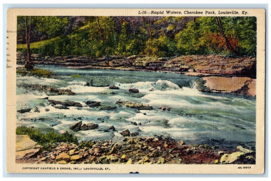 1949 Rapid Waters Cherokee Park Louisville Kentucky KY Posted Vintage Postcard