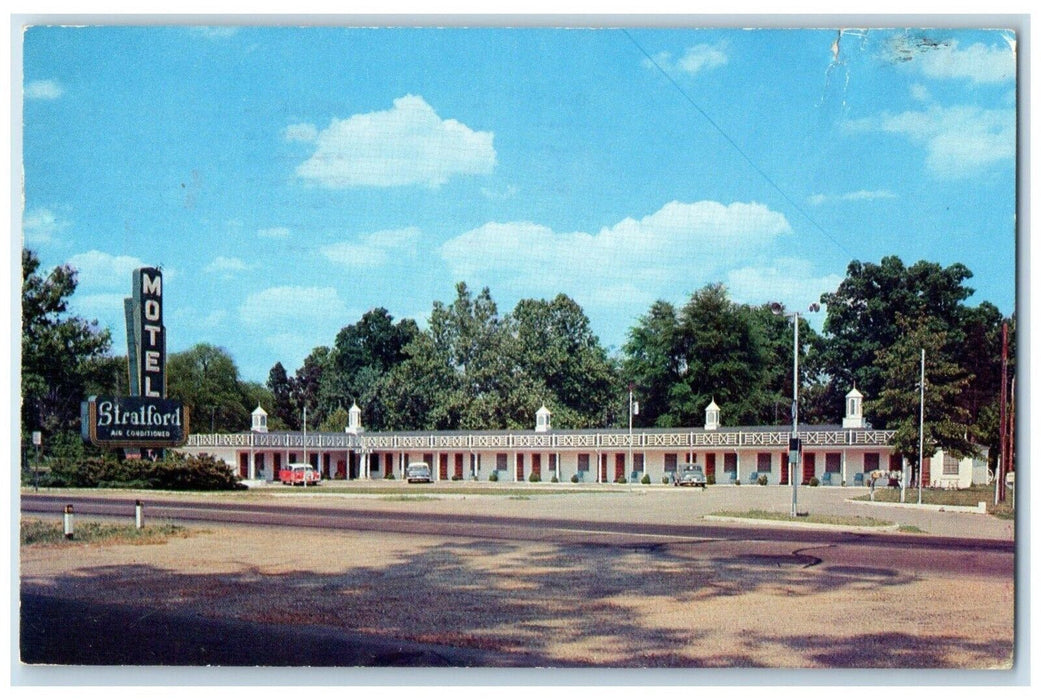 1957 Roadside View Motel Stratford Building Richmond Virginia VA Posted Postcard