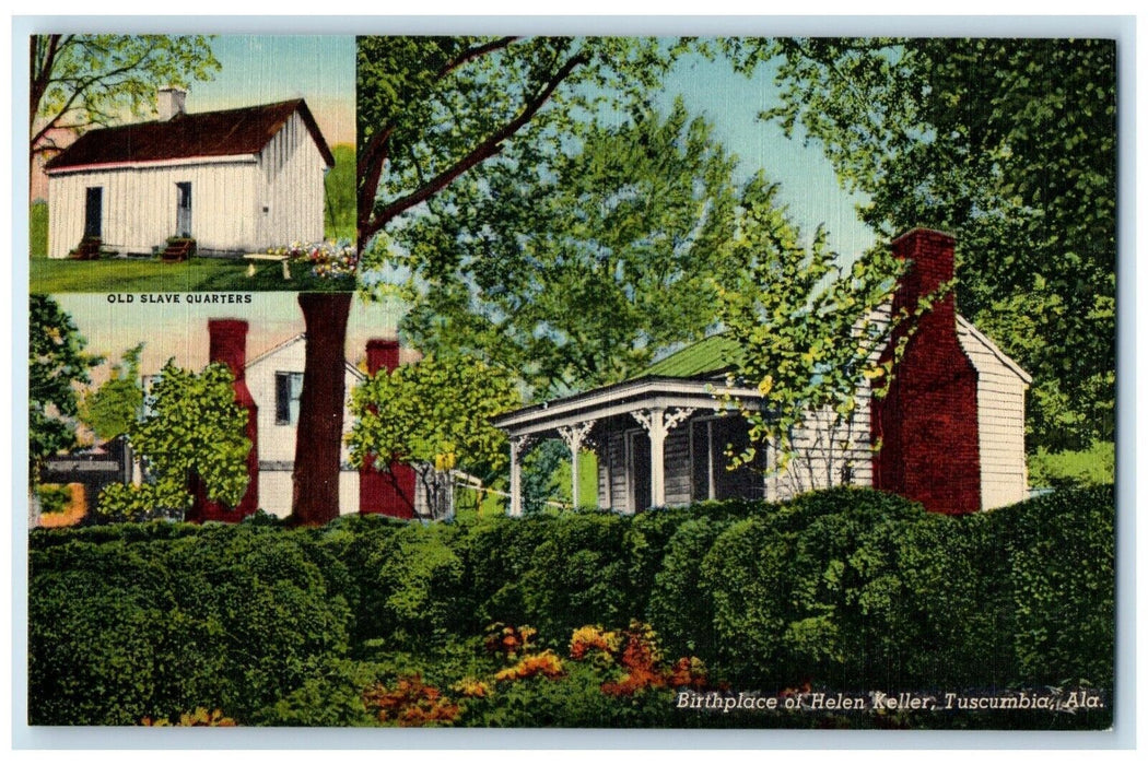 c1940 Birthplace Helen Keller Old Slave Quarters Tuscumbia Alabama AL Postcard