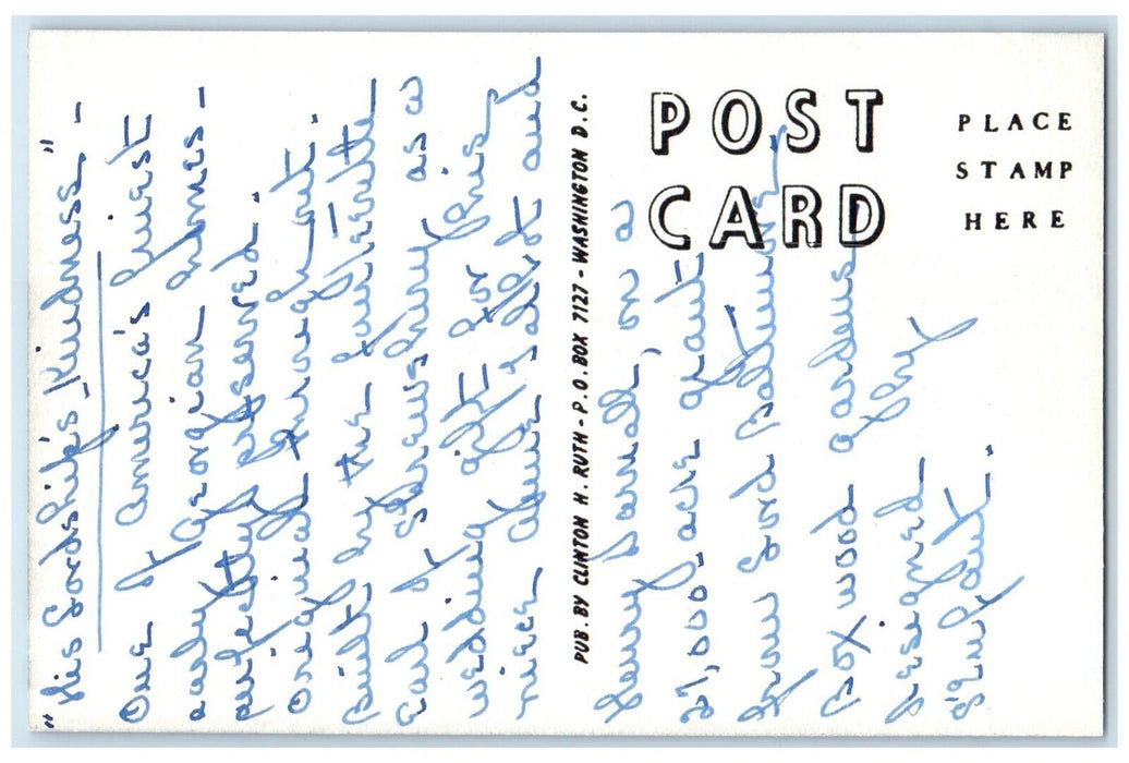 c1940 His Lordships Kindness Colonial Maryland Plantation Home Clinton Postcard
