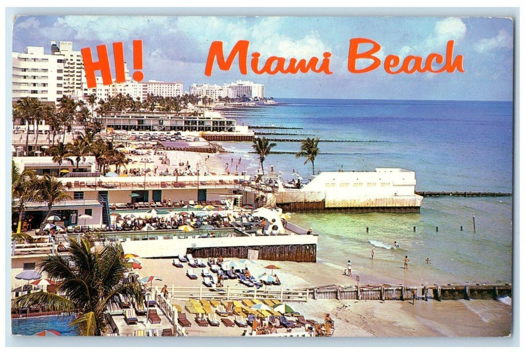 1960 Luxurious Beach Cabana Gold Coast Hotel Miami Beach Florida Posted Postcard