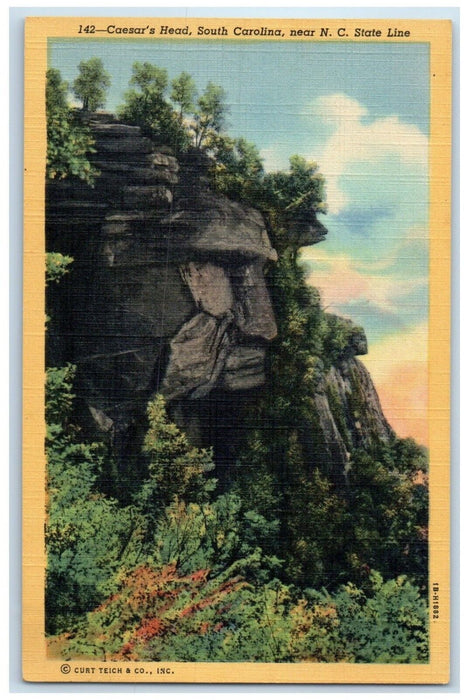 c1940 Caesar Head South Carolina Near North Carolina State Line Vintage Postcard