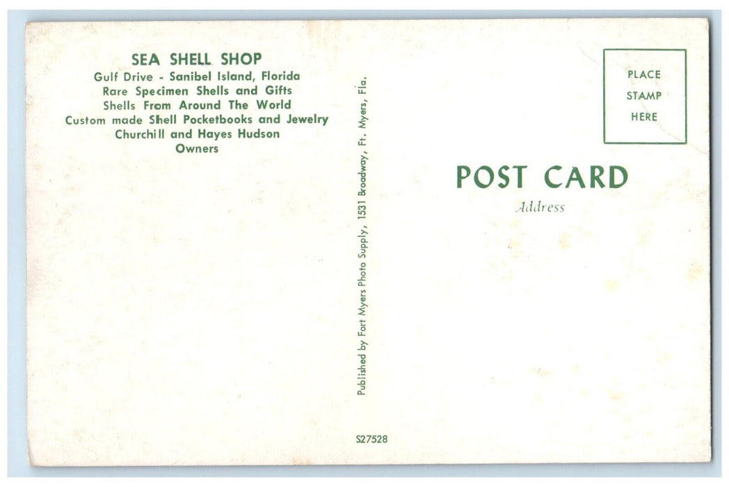 c1960 Exterior View Sea Shell Shop Sanibel Island Florida FL Unposted Postcard