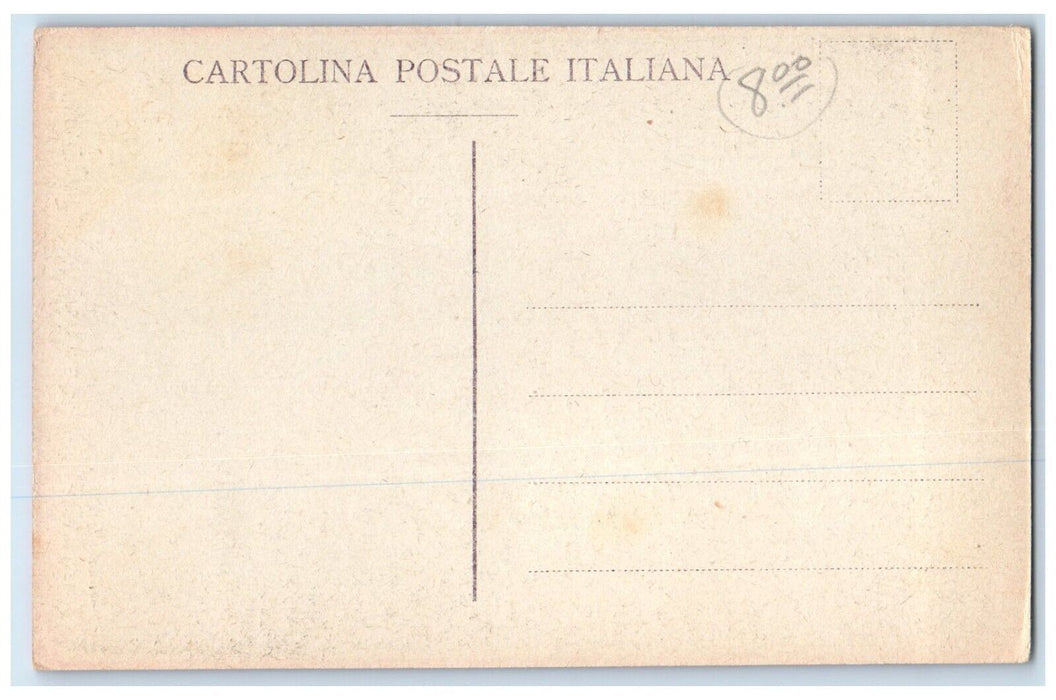 c1910's Pretty Woman Curly Hair Floating Baccante Unposted Antique Postcard