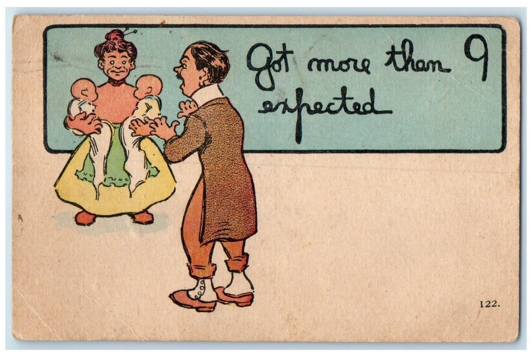 c1910's Woman Breastfeed Babies Stevens Point Wisconsin WI Antique Postcard