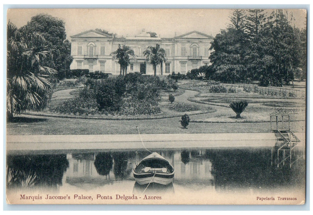 c1910 Marquis Jacome's Palace Ponta Delgada Sao Miguel Azores Portugal Postcard