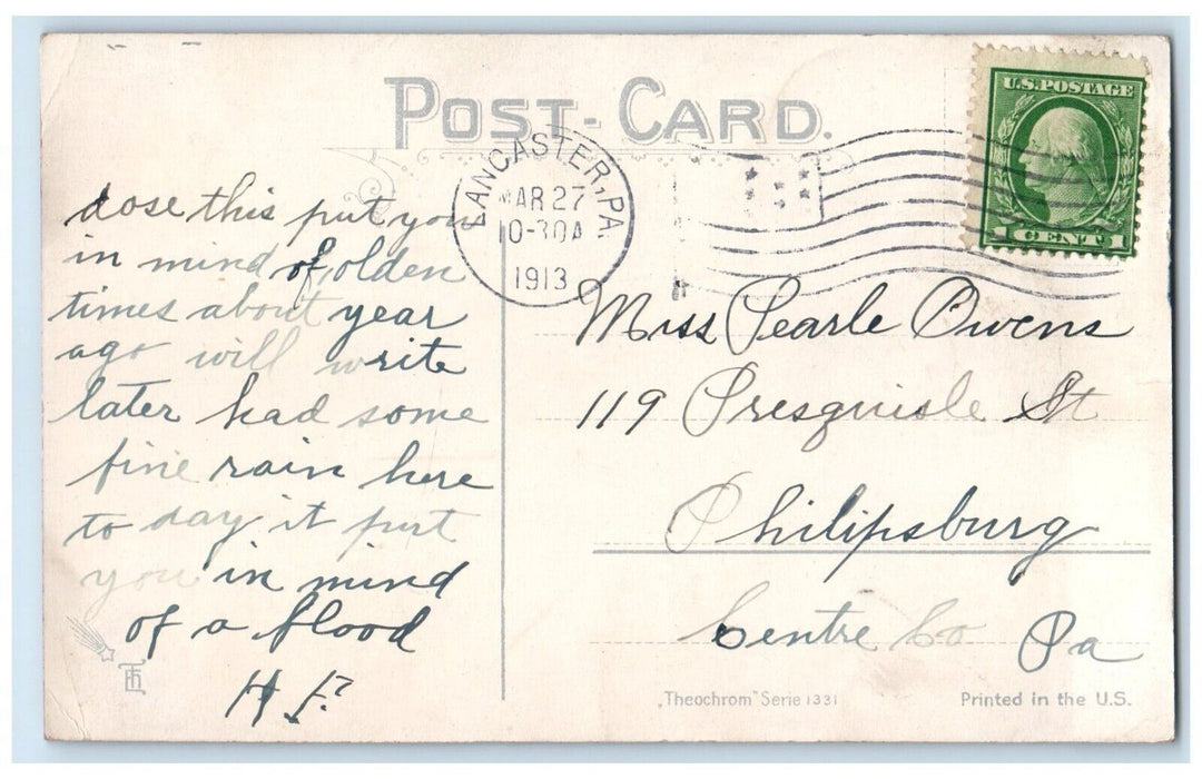 Typewriter Office Lady Oliver You Have Ruined My Machine Lancaster PA Postcard