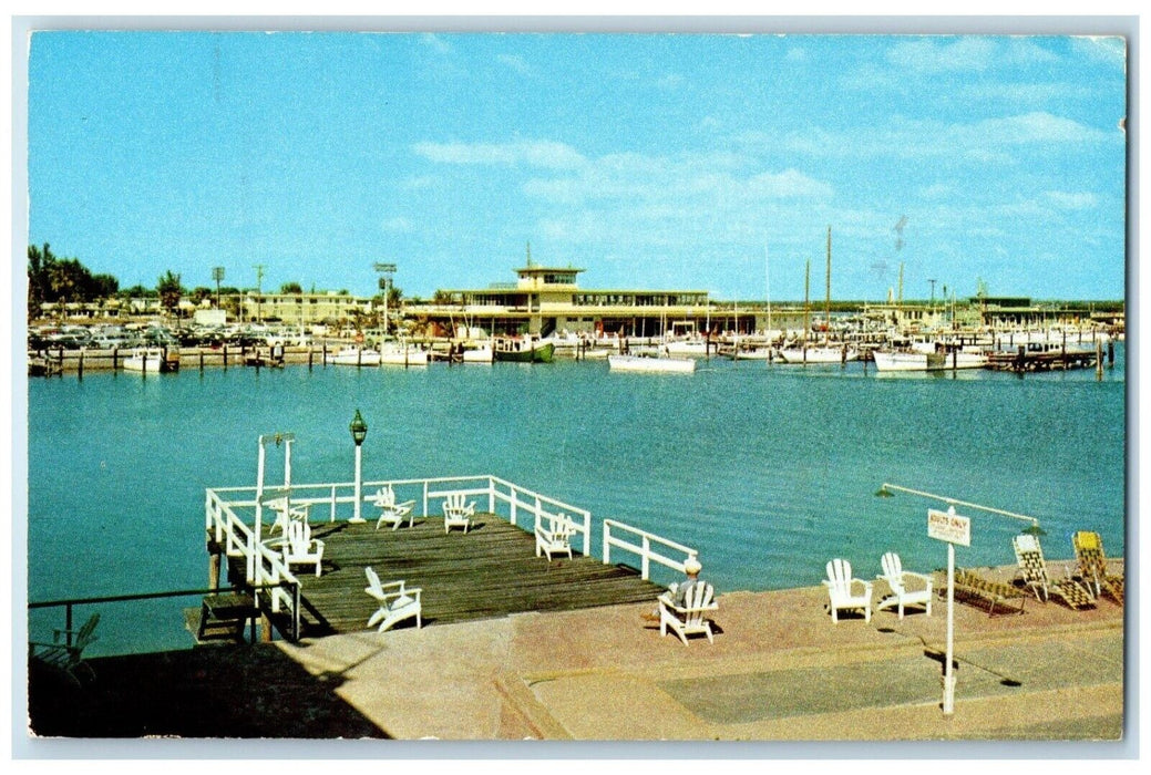 1958 Clearwater Municipal Marina Boat Slips Clearwater Beach Florida FL Postcard
