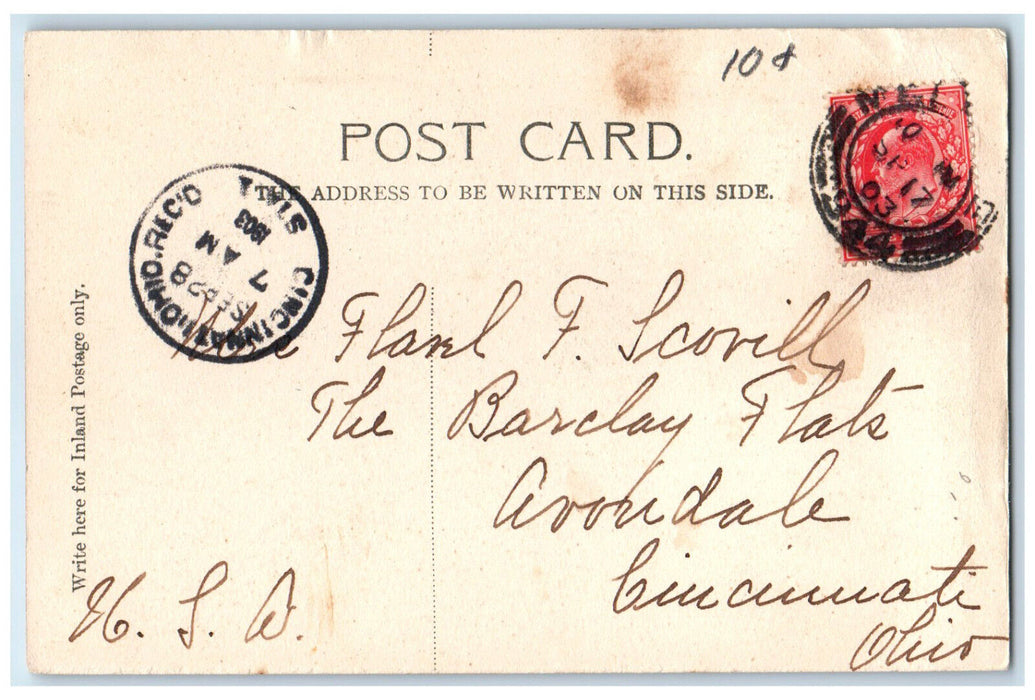 1903 Dryburgh Abbey On The Banks of the River Tweed Scotland Postcard