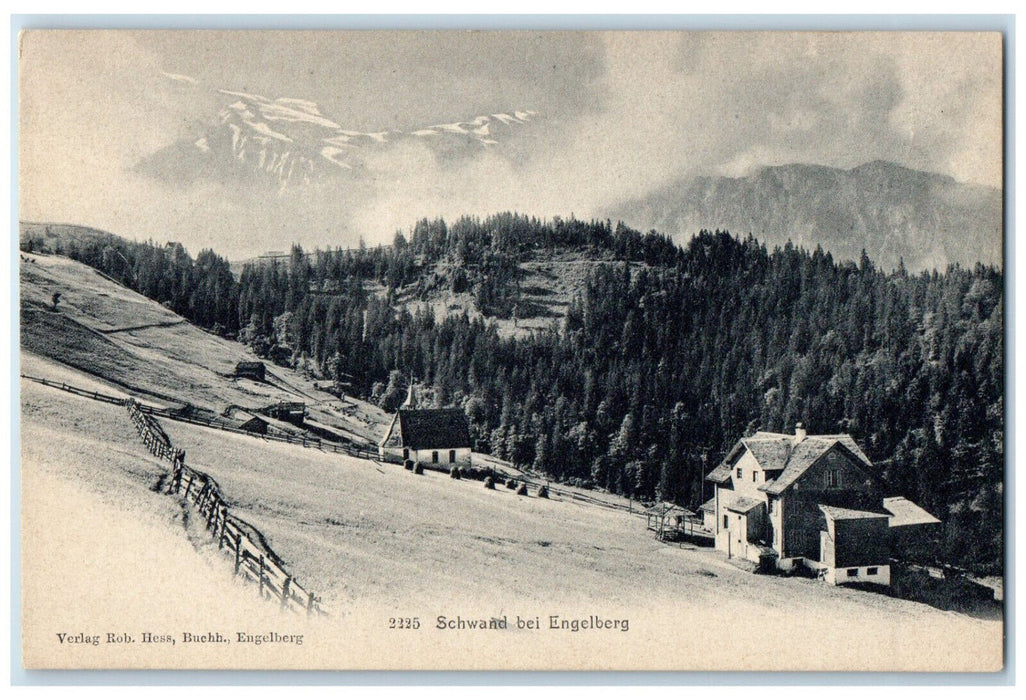 c1910 House in Schwand near Engelberg Alpine Town in Switzerland Postcard