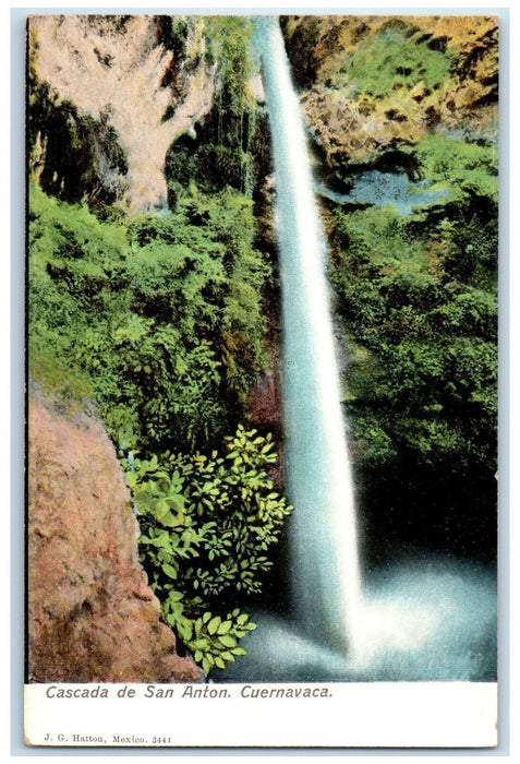 c1905 Cascada De San Anton Cuernavaca Mexico Antique Unposted Postcard